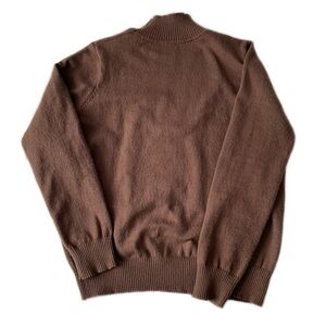 Brown Mock Neck Sweater
